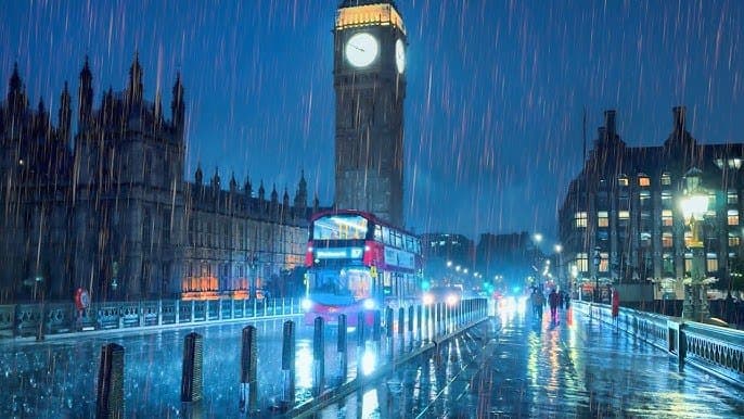 Precipitation in London in October? card icon